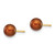 14k 5-6mm Brown Round Freshwater Cultured Pearl Stud Post Earrings X50PC