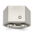 Chisel Titanium Polished CZ Signet Ring TB426-10