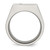 Chisel Titanium Polished CZ Signet Ring TB426-10