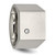 Chisel Titanium Polished CZ Signet Ring TB426-10