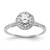14K White Gold Lab Grown Diamond VS/SI FGH Halo Semi-mount Eng Ring RM2042E-100-7WLG