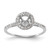 14K White Gold Lab Grown Diamond VS/SI FGH Halo Semi-mount Eng Ring RM2042E-100-7WLG