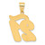 14k Brushed Border Script Number 21 Pendant SCN21
