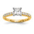 14K Gold Lab Grown Diamond VS/SI FGH Peg Set Semi-mount Eng Ring RM2785E-025-7YLG