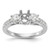14K White Gold Lab Grown Diamond VS/SI FGH 3-Stone Complete Eng Ring RM2972E-050-8CWLG