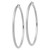 14k White Gold Diamond-cut 3mm Round Hoop Earrings TC262