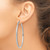 14k White Gold Diamond-cut 3mm Round Hoop Earrings TC262