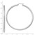 14k White Gold Diamond-cut 3mm Round Hoop Earrings TC262