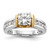 14K Two-tone Lab Grown Diamond VS/SI FGH Peg Set Semi-mount Eng Ring RM2679E-065-7WYLG