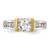 14K Two-tone Lab Grown Diamond VS/SI FGH Peg Set Semi-mount Eng Ring RM2679E-065-7WYLG