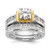 14K Two-tone Lab Grown Diamond VS/SI FGH Peg Set Semi-mount Eng Ring RM2679E-065-7WYLG