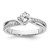 14K White Gold Lab Grown Diamond VS/SI FGH Round Semi-mount Eng Ring RM2433E-075-7WLG