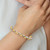 14k Two-tone Fancy Hollow Link Bracelet SF993-7.75