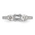 14K White Gold Lab Grown Diamond VS/SI FGH 3-Stone Complete Eng Ring RM2972E-050-9CWLG