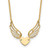 14K Polished Wings and Heart 17in Necklace SF3068-17