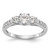 14K White Gold Lab Grown Diamond VS/SI FGH 3-Stone Complete Eng Ring RM2972E-033-7CWLG