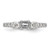 14K White Gold Lab Grown Diamond VS/SI FGH 3-Stone Complete Eng Ring RM2972E-033-7CWLG