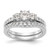 14K White Gold Lab Grown Diamond VS/SI FGH 3-Stone Complete Eng Ring RM2972E-033-7CWLG