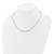 14K Two-tone Diamond-cut Beaded 18in Necklace SF2987-18
