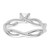 14k White Gold Lab Grown VS/SI FGH Dia By-Pass Complete Engagement Ring RM2525E-050-CWLG