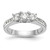 14K White Gold Lab Grown Diamond VS/SI FGH 3-Stone Complete Eng Ring RM2979E-038-7CWLG