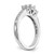 14K White Gold Lab Grown Diamond VS/SI FGH 3-Stone Complete Eng Ring RM2979E-038-7CWLG