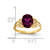 14k 9x7mm Oval Rhodolite Garnet VS Diamond ring X6106RG/VS