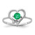 14k White Gold 4mm Emerald AA Diamond ring X9737E/AA