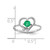 14k White Gold 4mm Emerald AA Diamond ring X9737E/AA