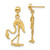 14K 3-D Flamingo Dangle Earrings TE673
