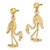 14K 3-D Flamingo Dangle Earrings TE673
