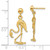 14K 3-D Flamingo Dangle Earrings TE673