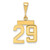 14k Small Polished Number 29 Charm SP29