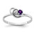 14k White Gold 3mm Amethyst A Diamond ring X9739AM/A
