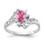 14k White Gold 6x4mm Oval Pink Tourmaline A Diamond ring X9734PT/A