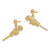 14K 3-D Parrot Dangle Earrings TE675