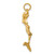 14k 3D Mermaid Charm A0296