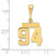 14k Small Polished Number 94 Charm SP94