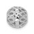 14k White Gold Diamond-cut Filigree Ball Chain Slide SL136