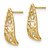 14K D/C Heart and X  Mini Post Earrings TE734