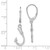 14K White Gold 3-D Fish Hook Leverback Earrings TF1836W