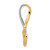 14k Two-Tone Reversible Fancy Omega Slide SL296