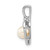 14k White Gold FW Cultured Pearl and Diamond Heart Pendant XBS459