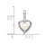 14k White Gold FW Cultured Pearl and Diamond Heart Pendant XBS459