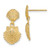 14K Double Beaded Scallop Shell Dangle Earrings TE755