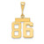14k Small Polished Number 86 Charm SP86