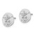 14K White Gold Polished Mini Sand Dollar Post Earrings TE790W