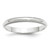 10k White Gold 3mm Milgrain Half Round Wedding Band Size 4 1WM030-4