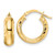 14K Polished & D/C Hoop Earrings TF2041