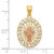 10k Two-tone CZ Cross Pendant 10C1036